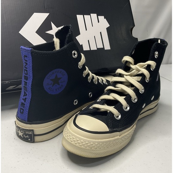 Converse X Undefeated Sneakers Chuck 70 All-Stars Hi Black Ivory Men 4 Wo's 6 - Picture 1 of 11